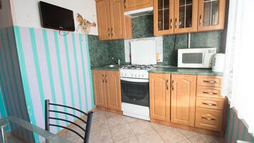 Apartment, 1 Schlafzimmer | Eigene Küche | Kühlschrank, Mikrowelle, Herdplatte, Wasserkocher