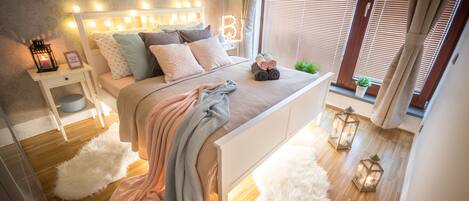 2 habitaciones, ropa de cama de alta calidad y colchones Select Comfort