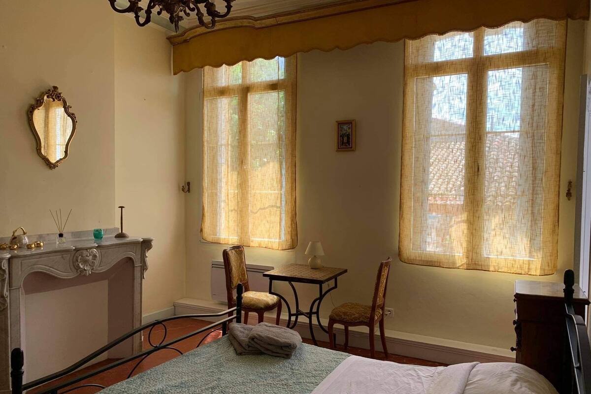 Blackout curtains, iron/ironing board, free WiFi, bed sheets