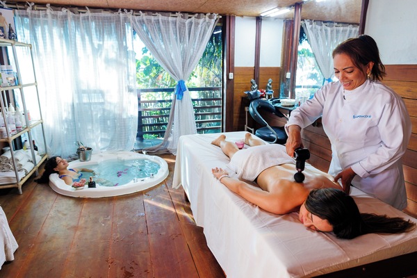 Hot tub, body treatments, deep-tissue massages, sports massages