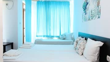 Soundproofing, iron/ironing board, free cots/infant beds, free WiFi