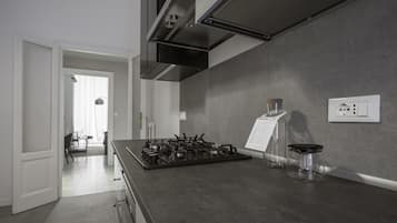 Apartment (2 Bedrooms) | Private kitchen | Full-size fridge, microwave, oven, stovetop