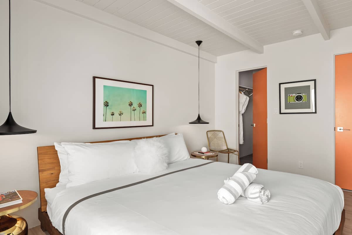 Premium bedding, down duvets, pillow-top beds, in-room safe