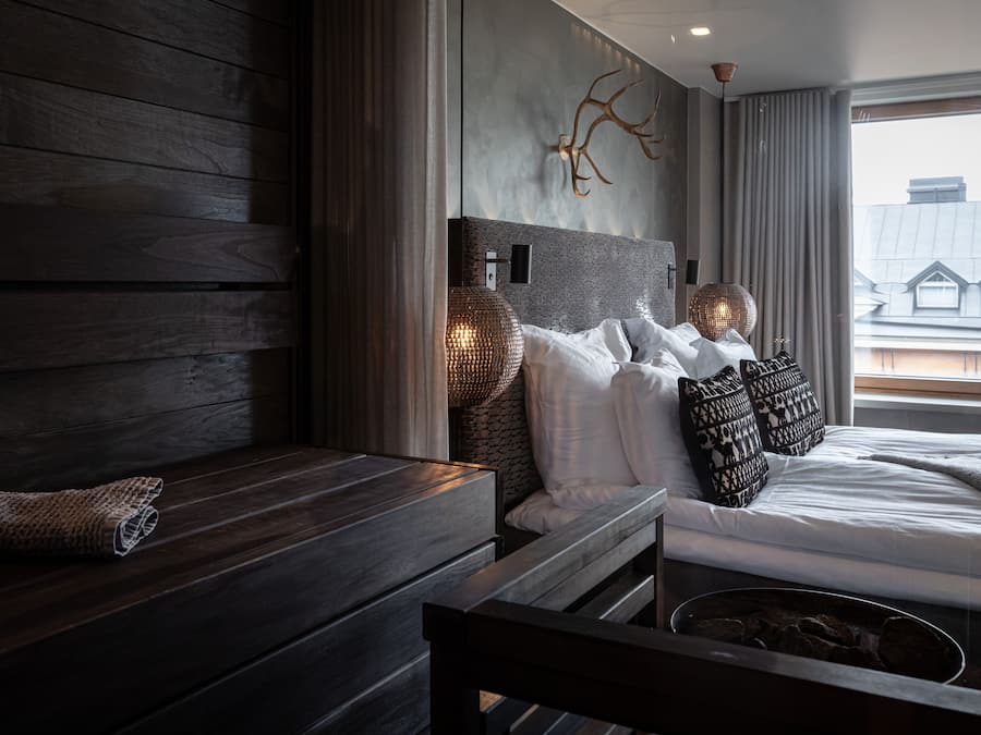 Mystique Deluxe Sauna Double | Premium bedding, memory foam beds, minibar, in-room safe