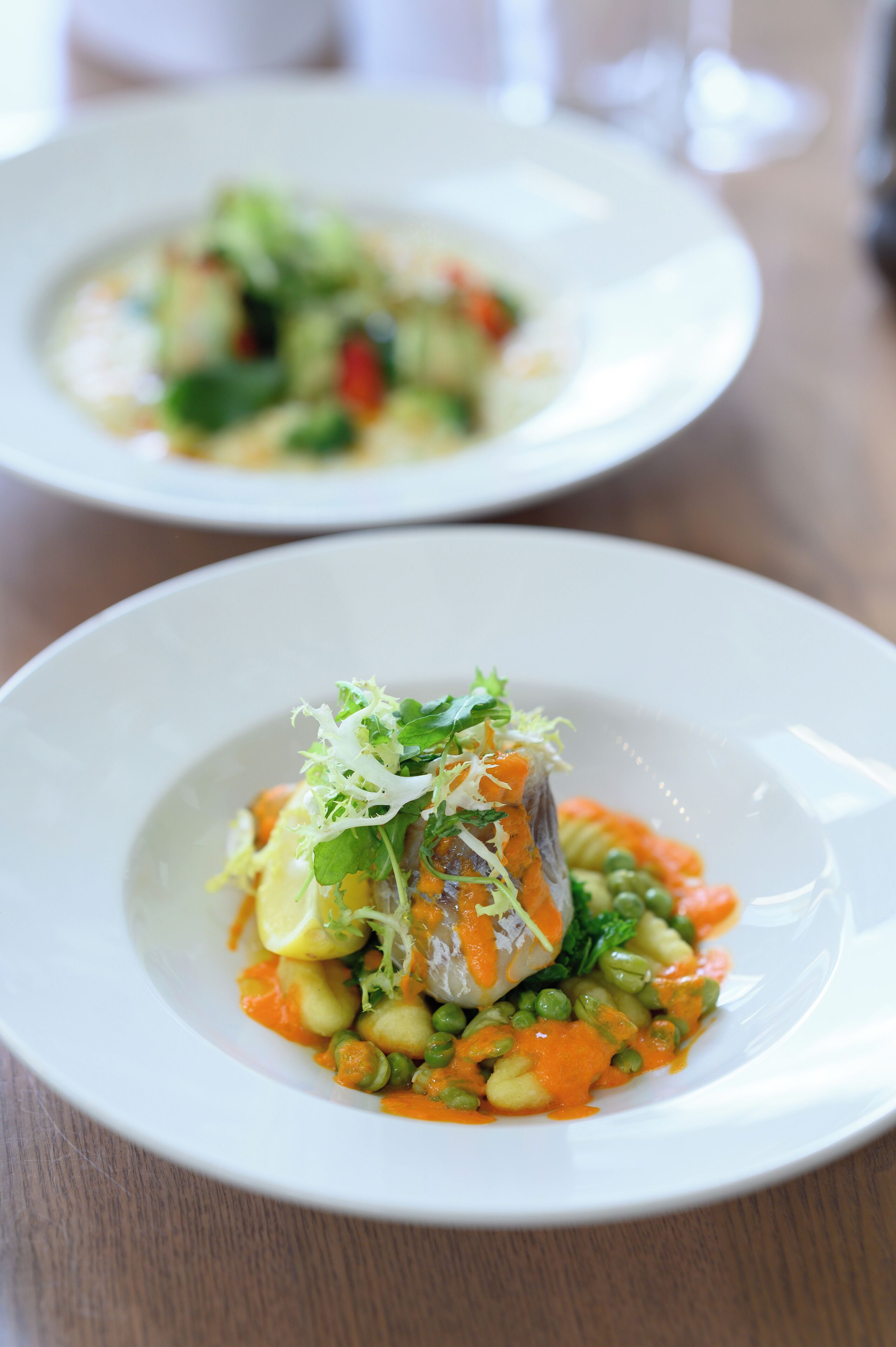 Une assiette de nourriture contenant des légumes et une garniture.