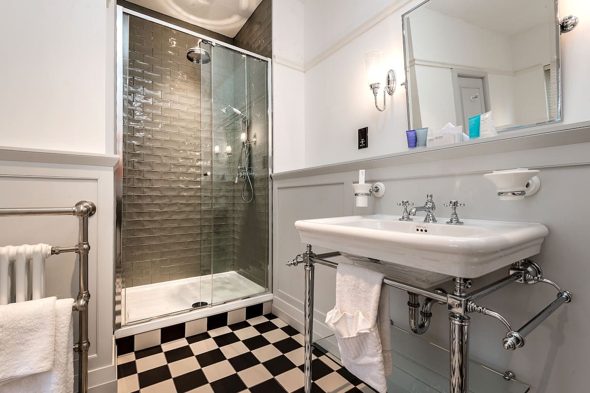 free toiletries, hair dryer, towels, soap