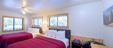 Flat-screen TV, DVD player