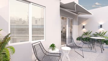 Attico Executive, 1 letto queen con divano letto, non fumatori | Balcone