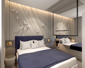 Executive Penthouse, 1 Queen Bed with Sofa bed, Non Smoking | Egyptian cotton sheets, premium bedding, in-room safe, laptop workspace - Great Living Koukaki (Athens)