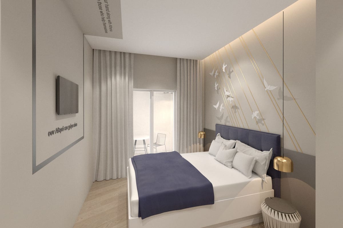 Apartemen Kota, 1 Tempat Tidur Queen, Bebas Asap Rokok | Seprai katun Mesir, seprai premium, dan brankas
