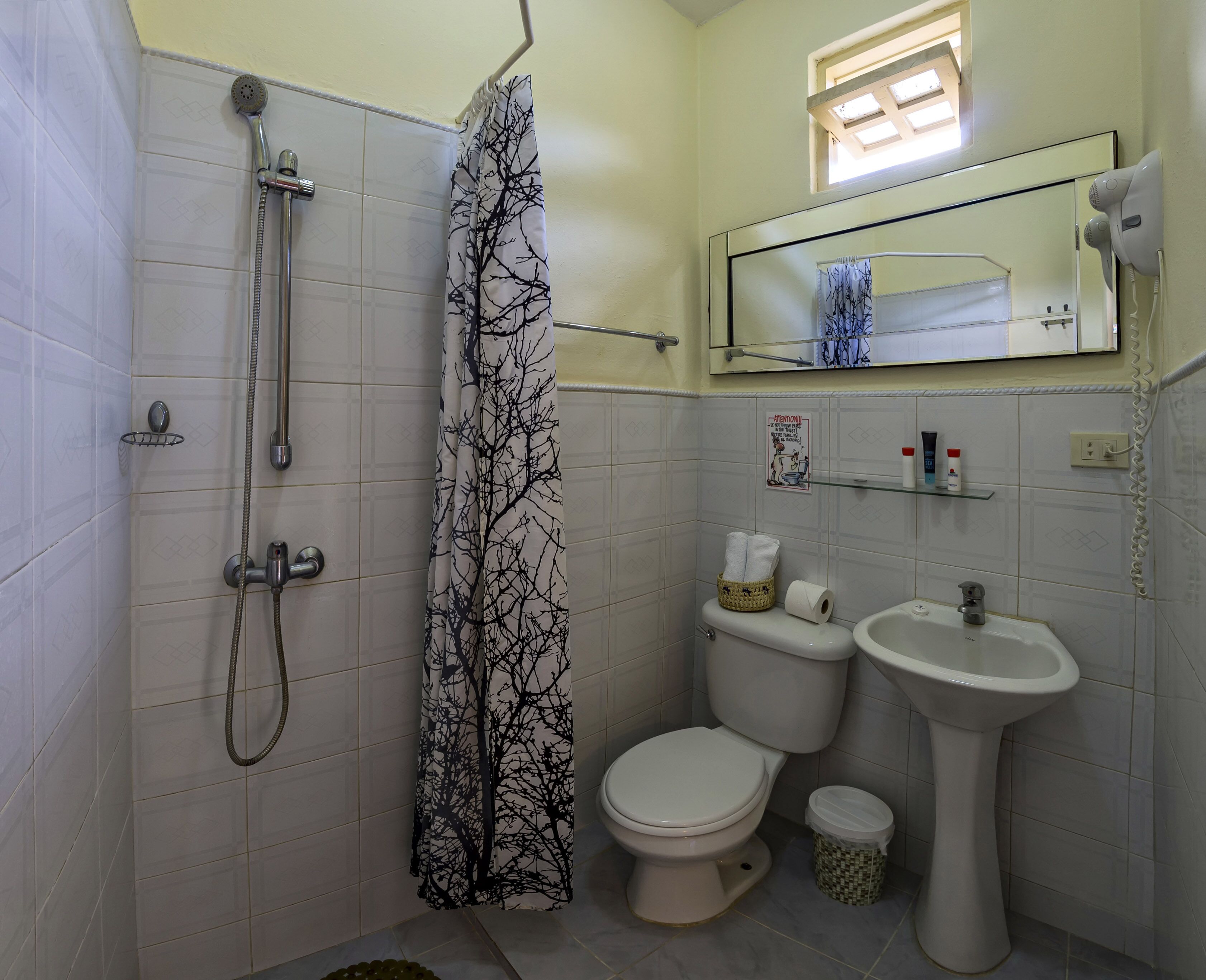 classic double room, 1 queen bed, non smoking, ensuite | bathroom | shower, free toiletries, hair dryer, towels