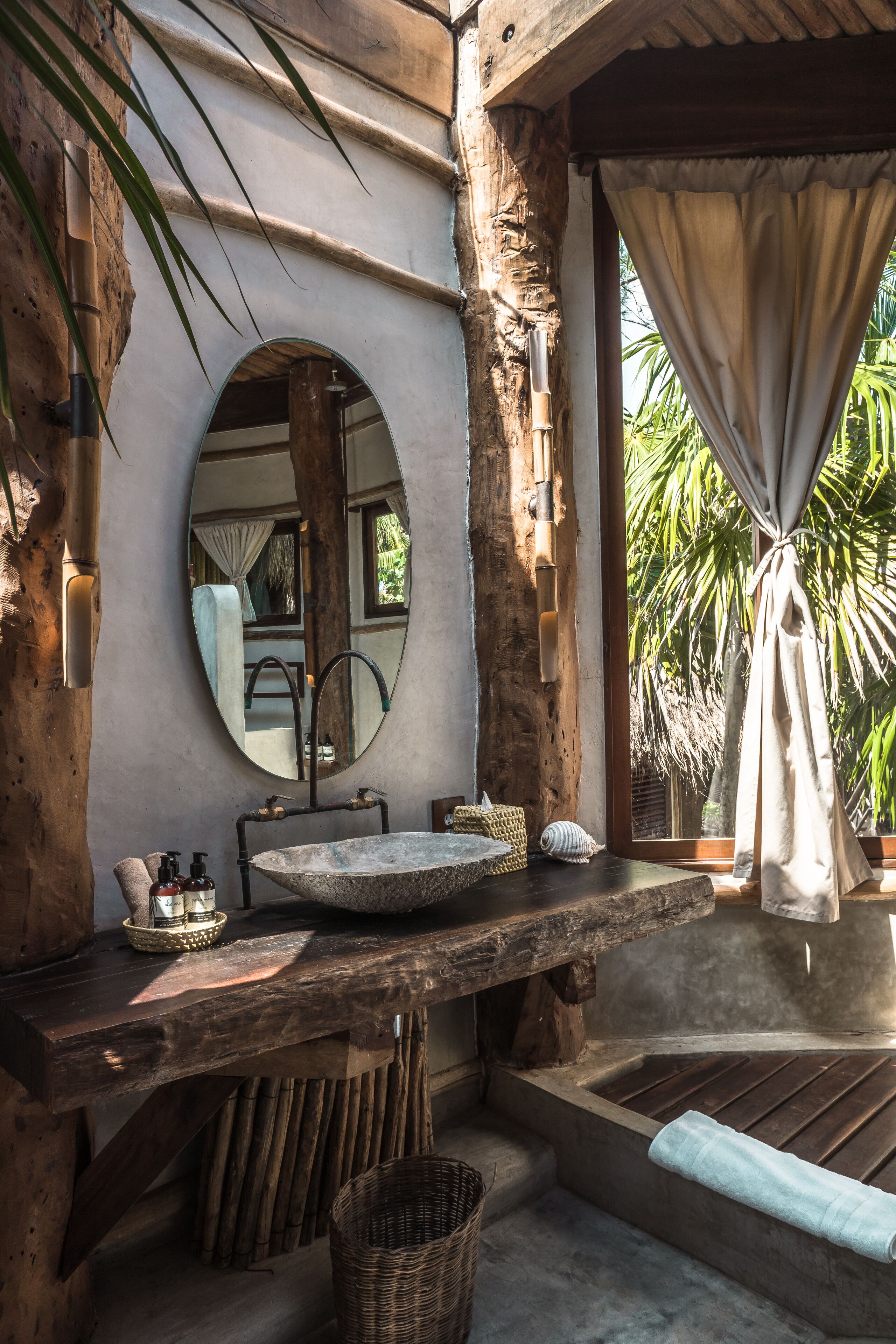 small cabanas partial ocean view | bathroom | hair dryer, bathrobes, towels, soap