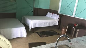 Comfort Double Room, 1 Large Twin Bed, Smoking | Private kitchen | Coffee/tea maker, fridge, cookware/dishes/utensils - Beach Wave Villa (Long Bay)