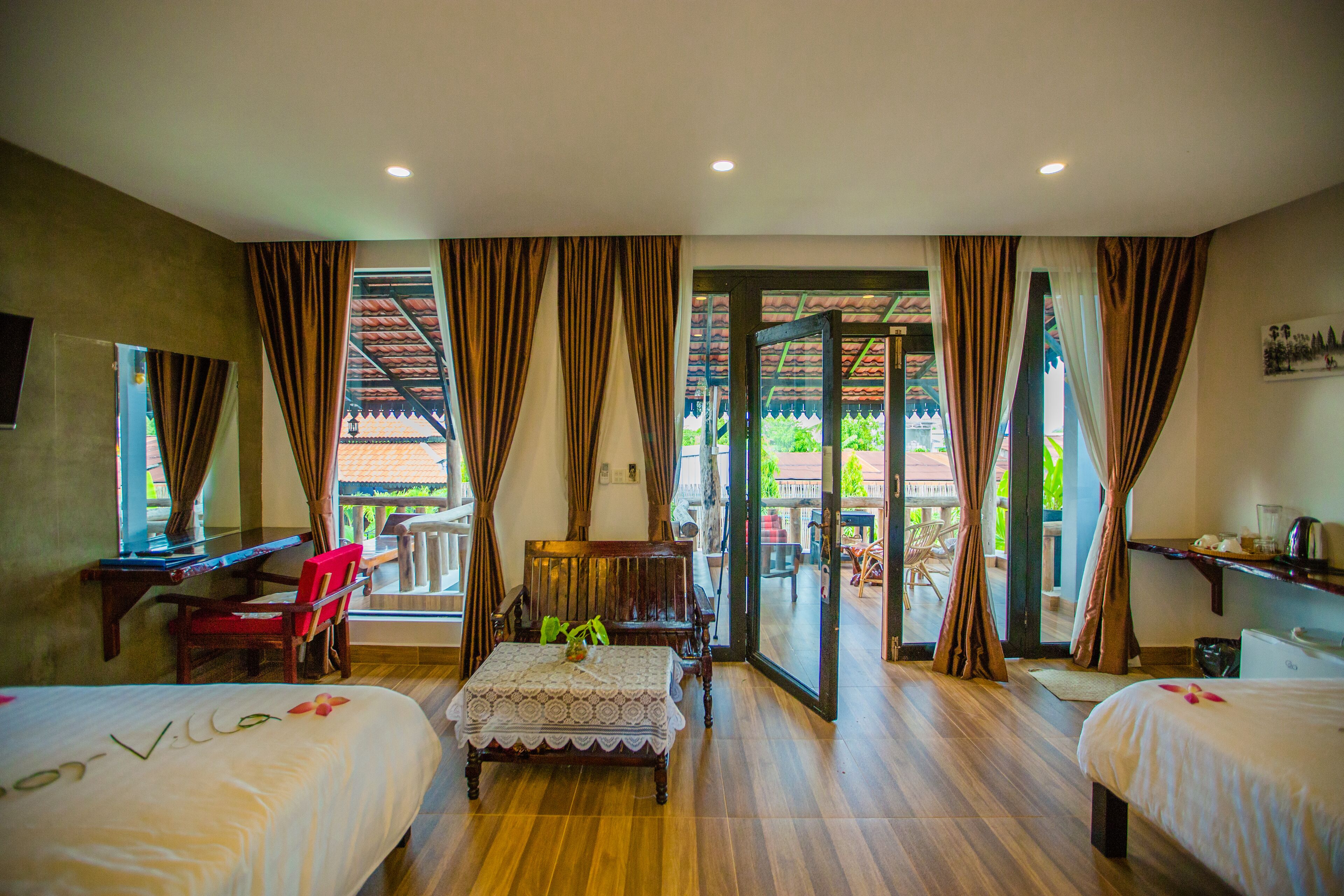 Phòng 2 giường đơn Deluxe, 1 phòng ngủ, quang cảnh hồ bơi | Bộ đồ giường cao cấp, két bảo mật tại phòng, trang trí khác biệt 