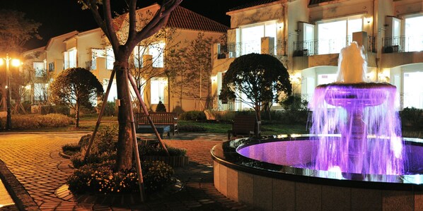Front of property – evening/night