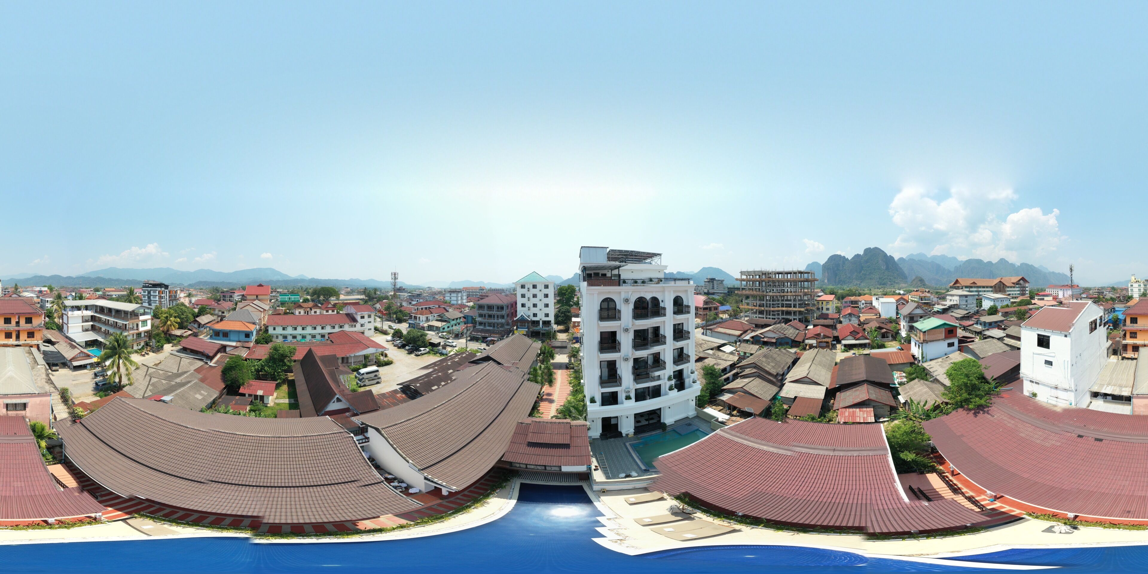 Fassade der Unterkunft – Abend/Nacht