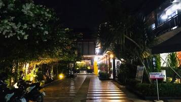 Front of property – evening/night