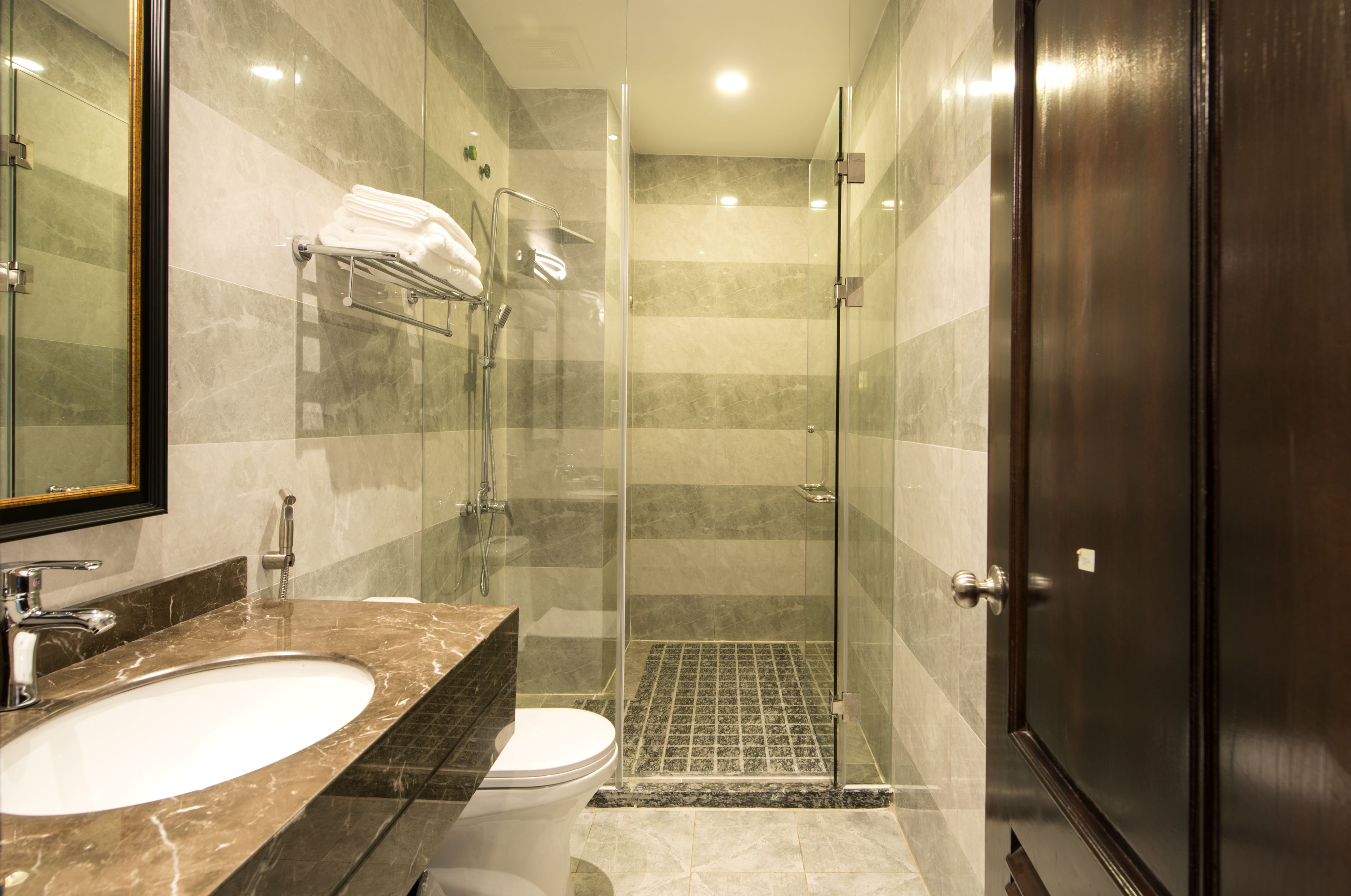 combined shower/bathtub, jetted bath, hydromassage showerhead