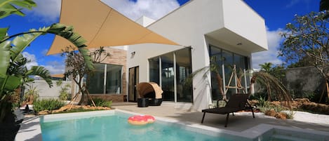 Exclusive-Villa, 1 Schlafzimmer, eigener Pool, zum Garten hin | Außenpool