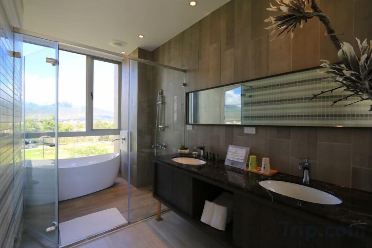 Bathroom | Separate tub and shower, deep soaking tub, hydromassage showerhead
