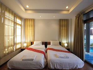 4-Bedroom Pool Villa | 4 bedrooms, individually decorated, blackout curtains, rollaway beds