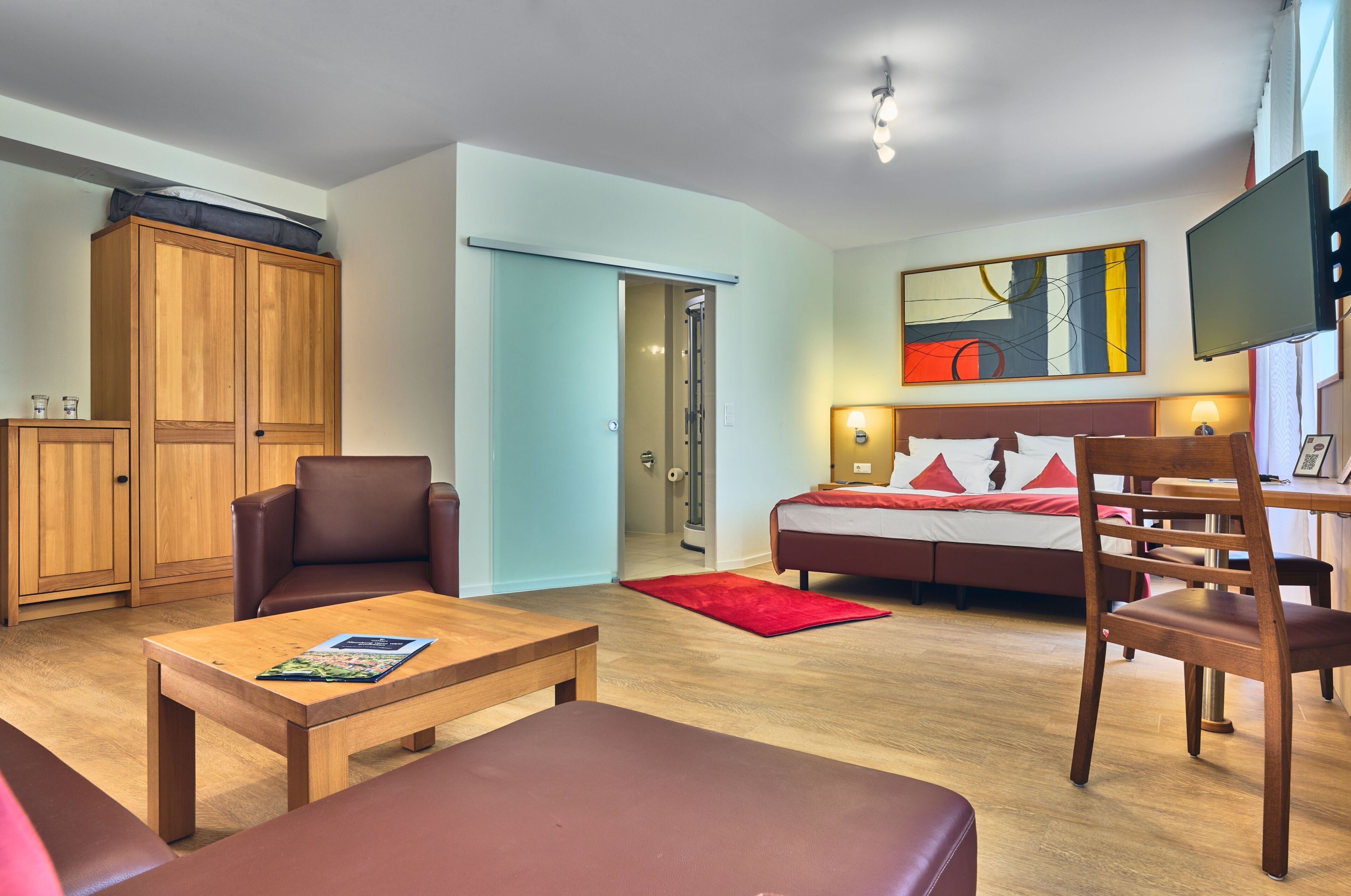 Deluxe-suite | 1 soveværelse, premium-sengetøj, skrivebord, mørklægningsgardiner