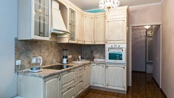 Deluxe-Apartment, Mehrere Betten, Nichtraucher | Eigene Küche | Kühlschrank, Mikrowelle, Herdplatte, Wasserkocher