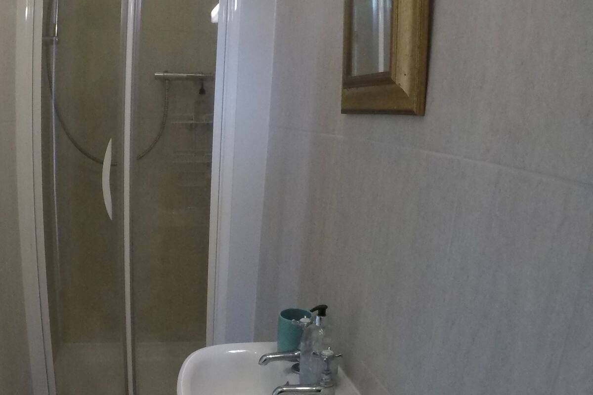 Habitación doble, 1 cama doble, no fumadores (Blue Room) | Servicios del cuarto de baño | Ducha y bañera combinadas y artículos de higiene personal gratuitos