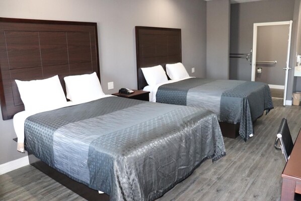 Desk, free WiFi, bed sheets, wheelchair access