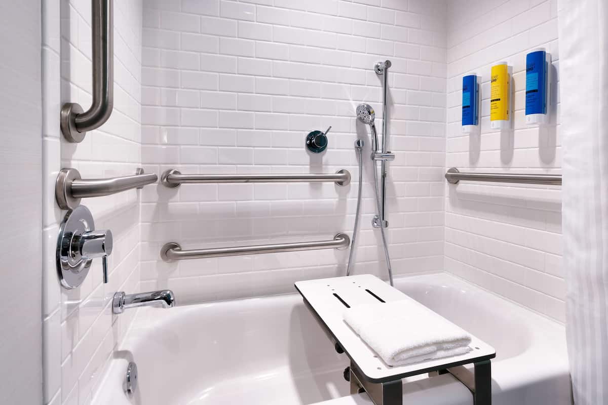 Free toiletries, hair dryer, towels