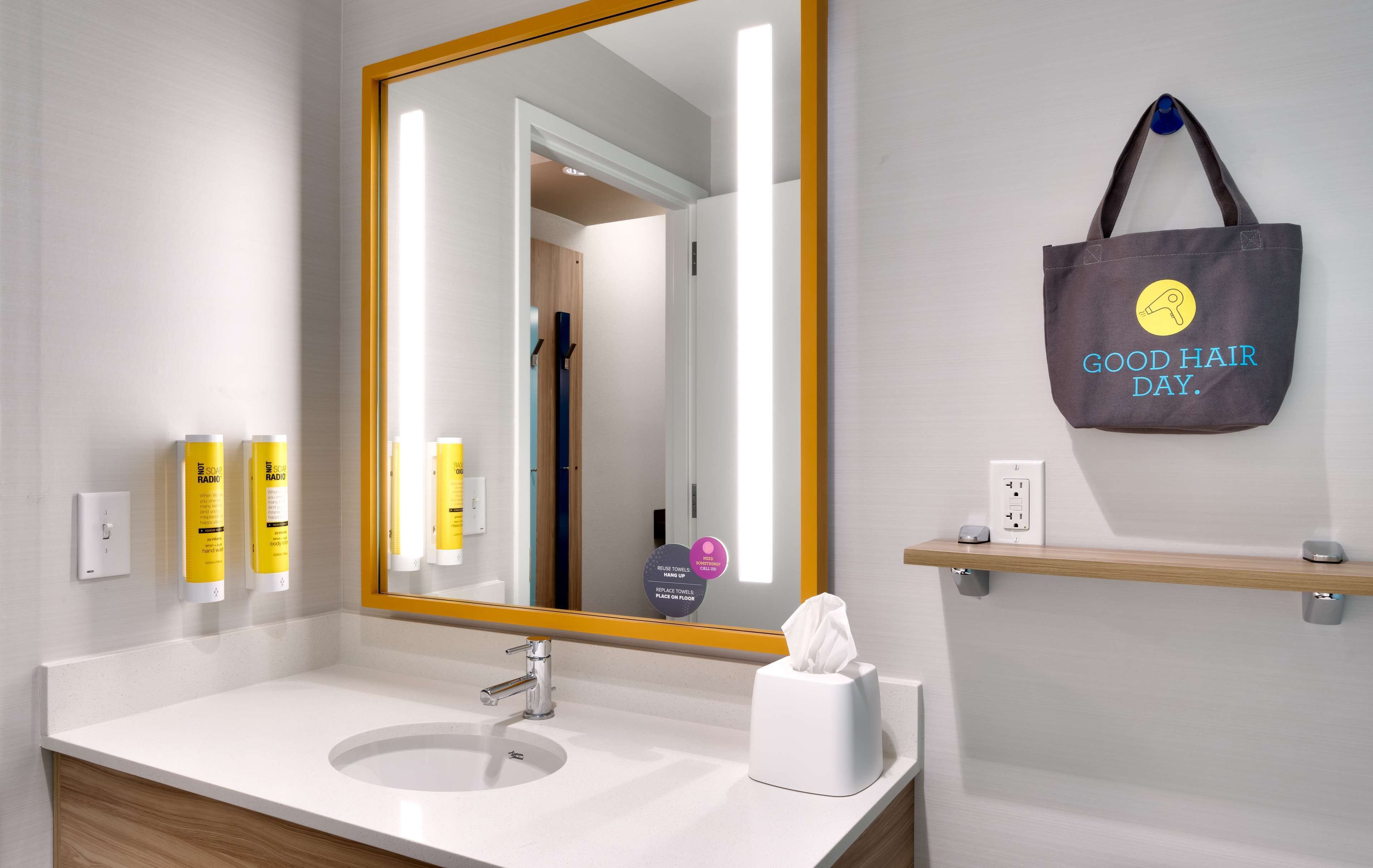 free toiletries, hair dryer, towels