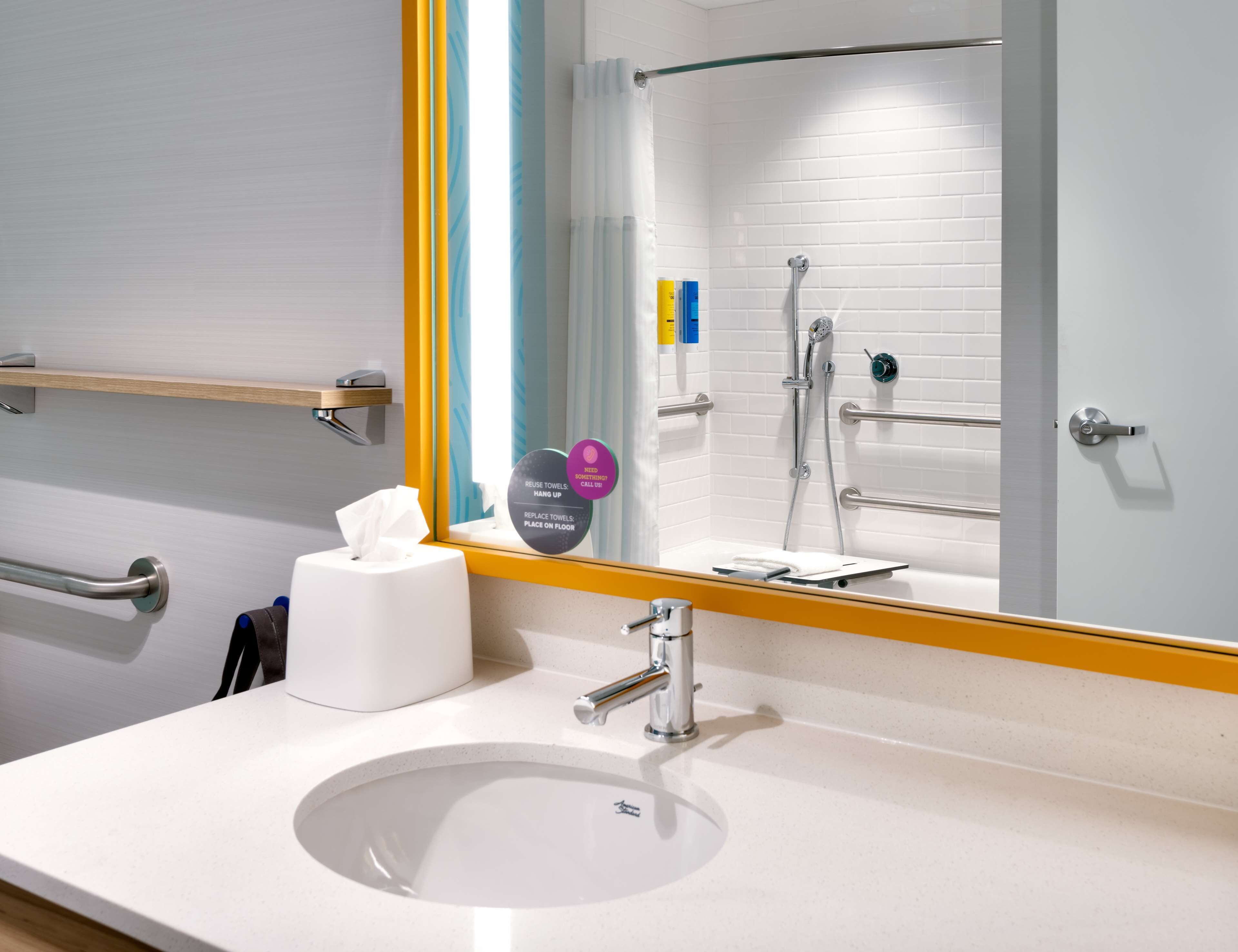 free toiletries, hair dryer, towels