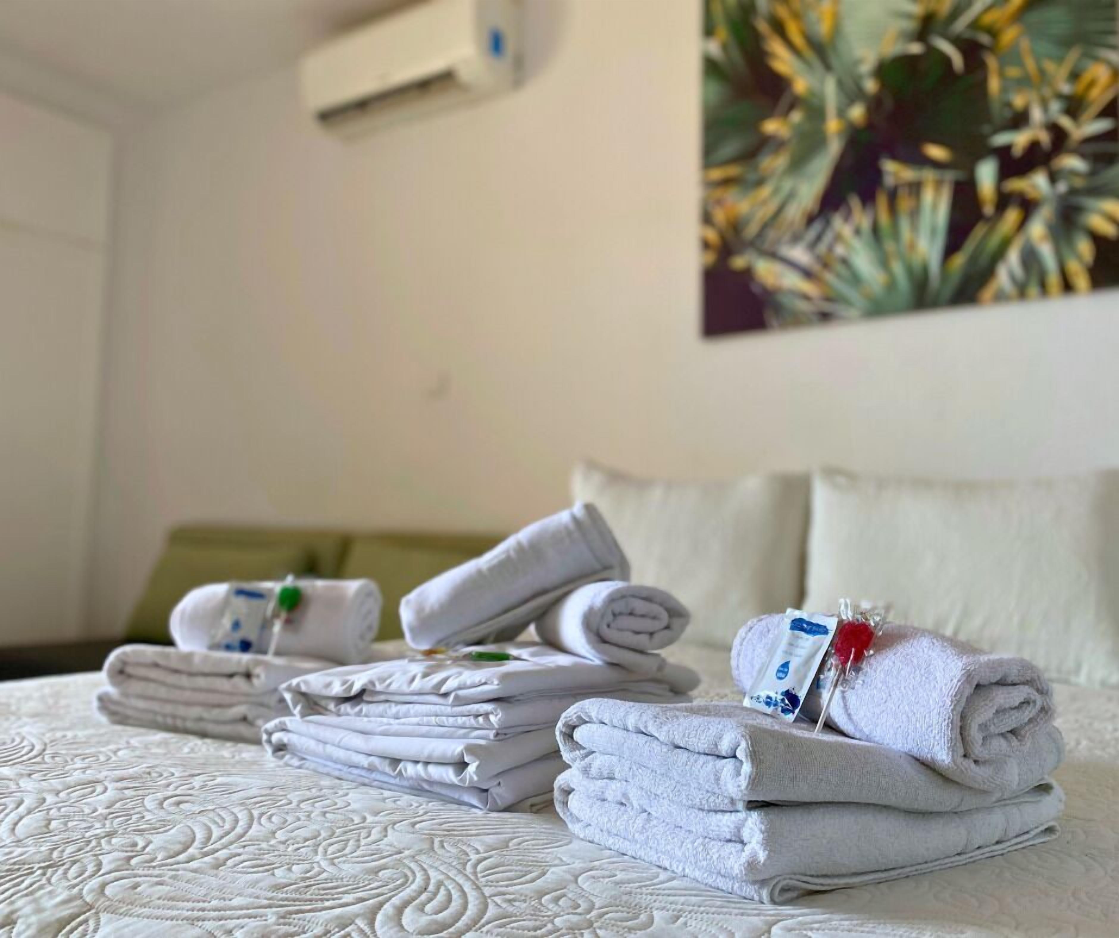 Blackout curtains, iron/ironing board, free WiFi, bed sheets