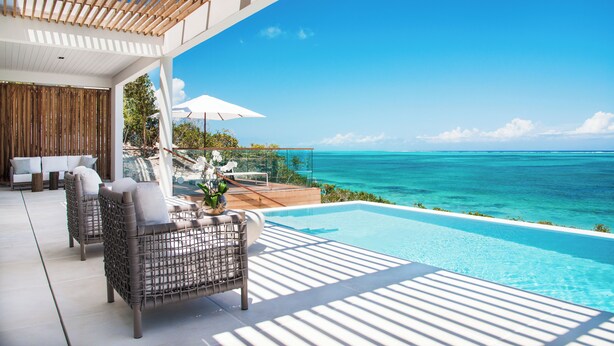 Huvila, useita makuuhuoneita, rannan lähellä (North Shore 4 Bed Beach Front Villa)