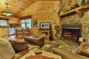 Apartment | Living area - Cherry Beary Den Nevaeh Cabin Rentals (Blue Ridge)