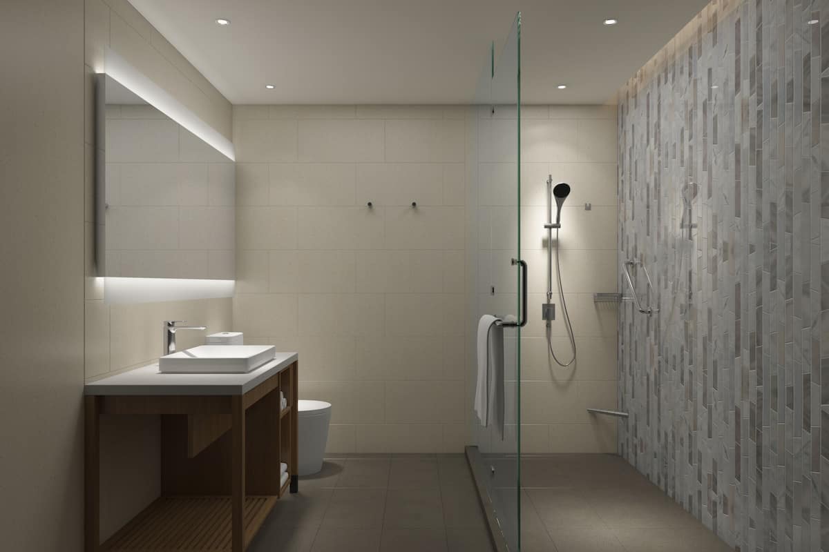 Designer toiletries, hair dryer, bathrobes, slippers