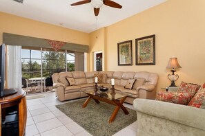 House, 4 Bedrooms | Living room | TV - Windsor Hills Resort Homes by Atlas VH (Kissimmee)