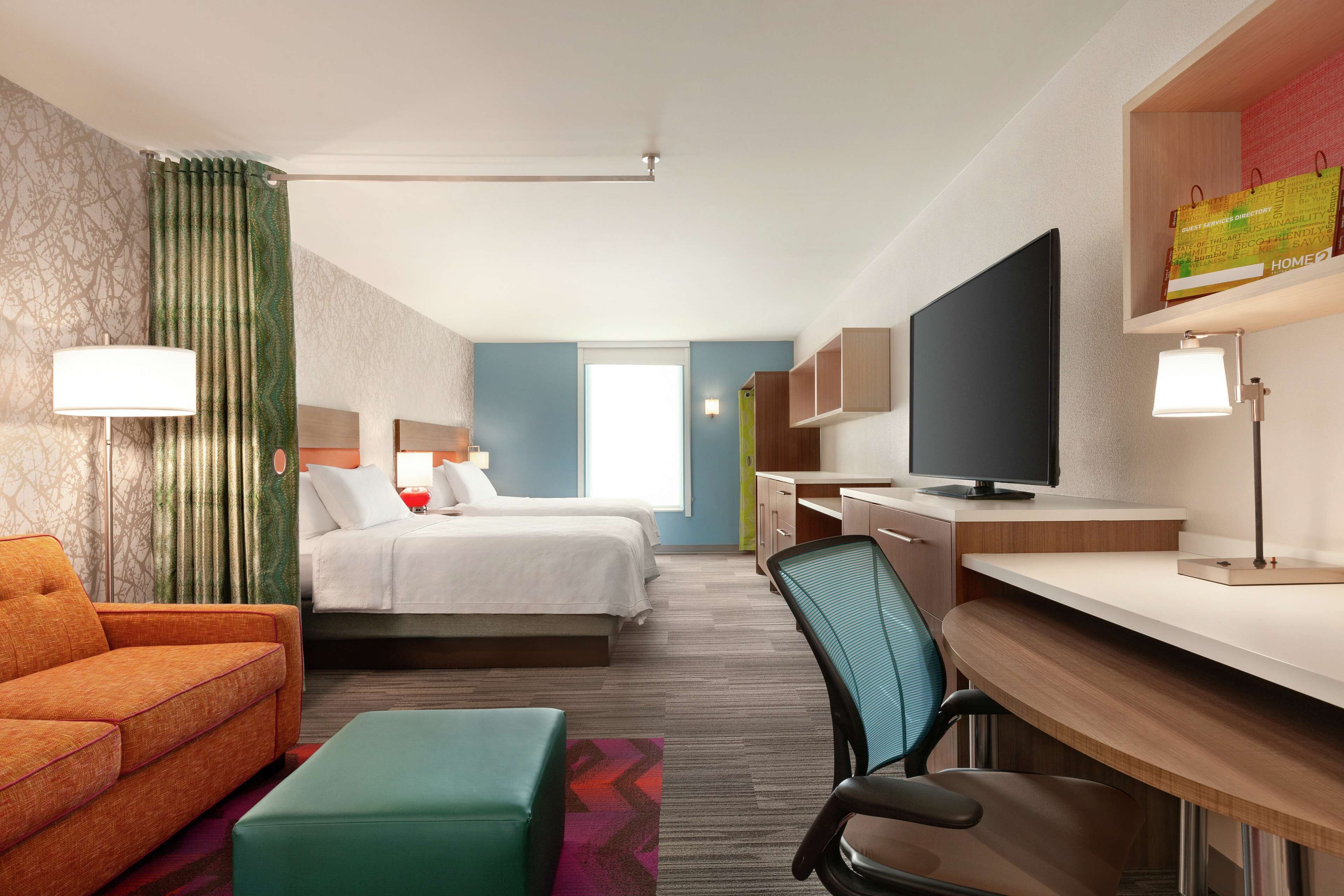 Studio, 2 Queen Beds, Non Smoking | In-room safe, desk, blackout curtains, soundproofing