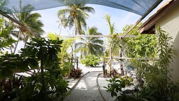 Private beach, white sand, snorkelling, kayaking