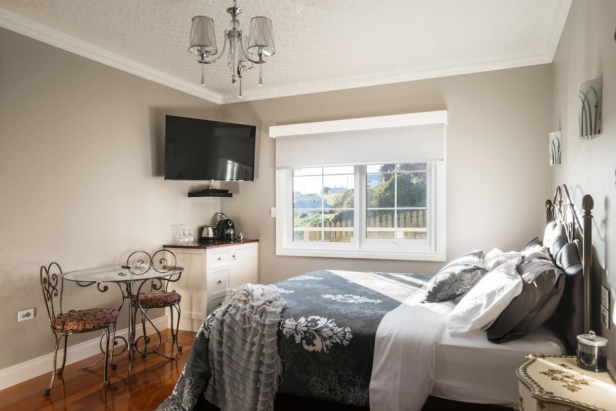 Blackout drapes, soundproofing, iron/ironing board (on request)