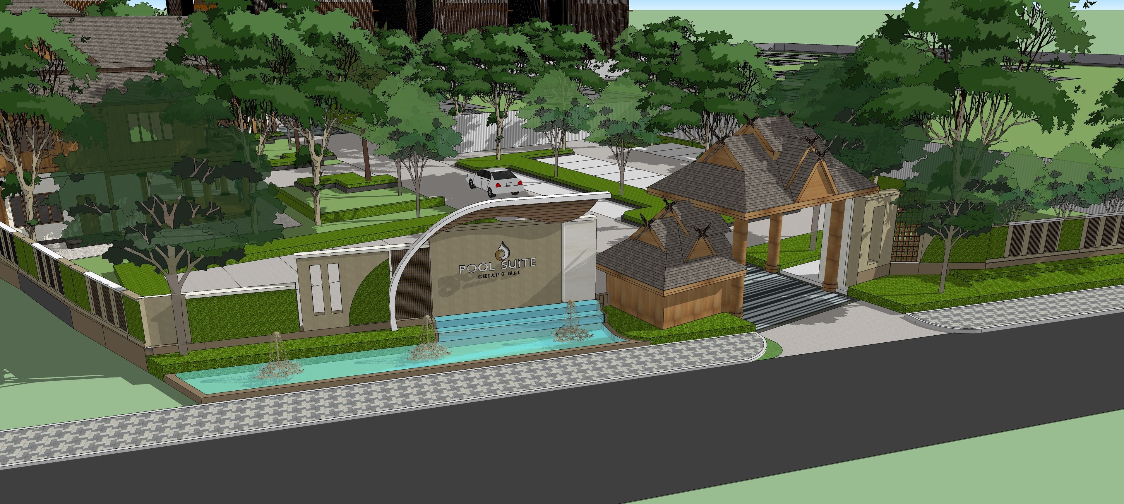 Entrée de l’hébergement