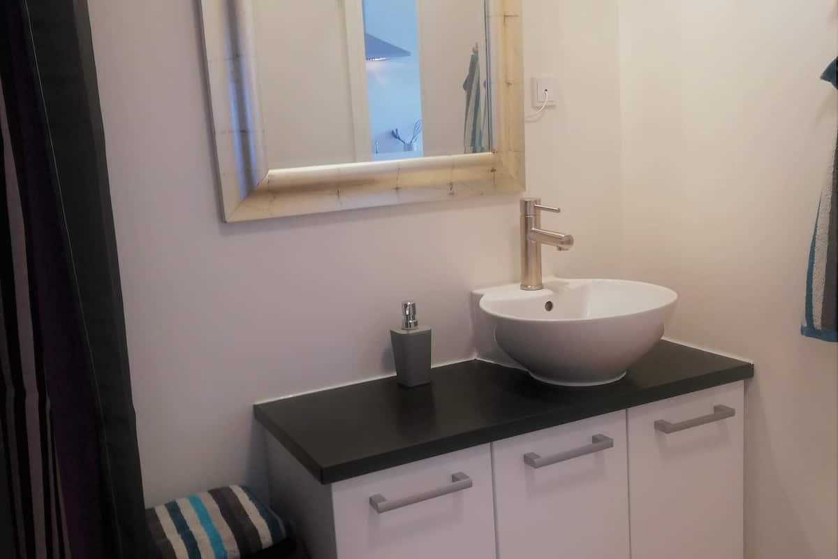 basic apartment, multiple beds | bathroom | shower, free toiletries, towels