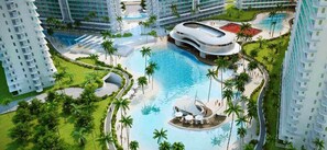 4 outdoor pools, pool umbrellas - Azure Urban Resort HostedbyCes (Parañaque)