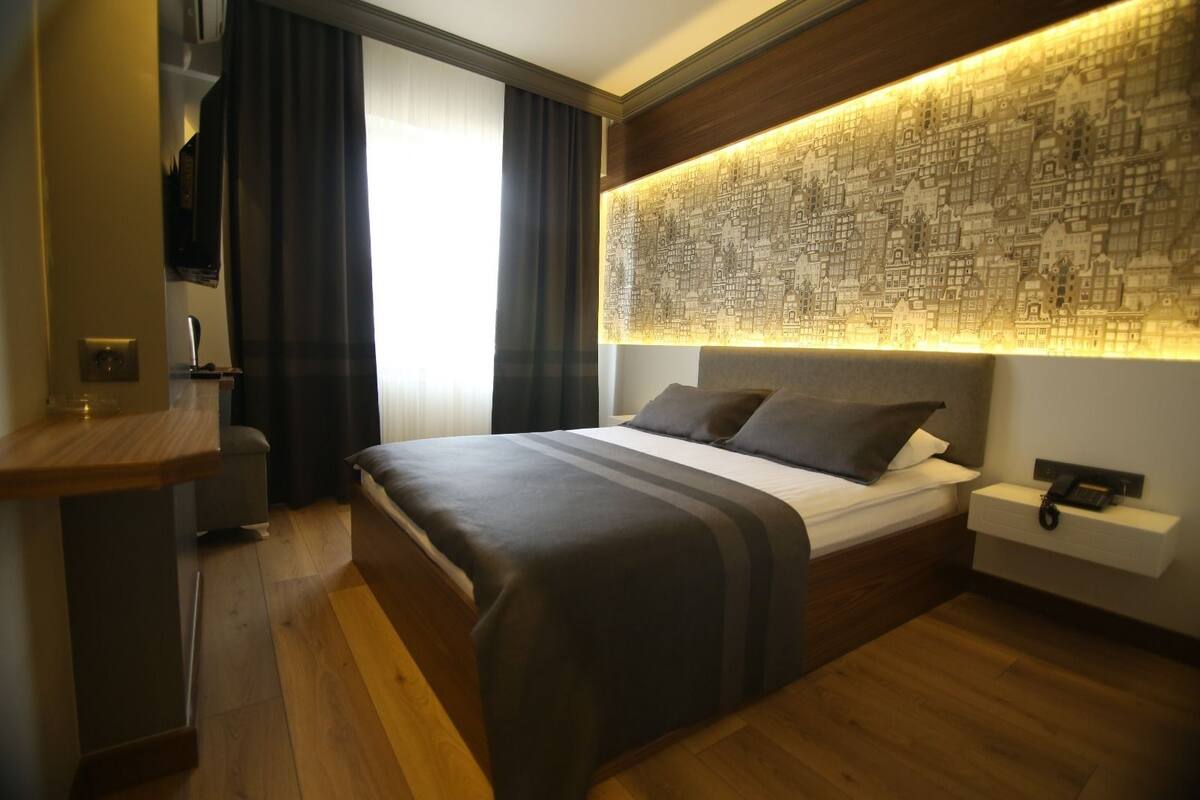Minibar, desk, blackout curtains, soundproofing
