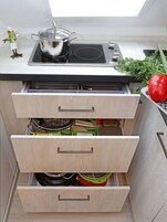 公寓式客房 | 私人厨房 | 冰箱、炉灶、洗碗机、茶具/咖啡用具