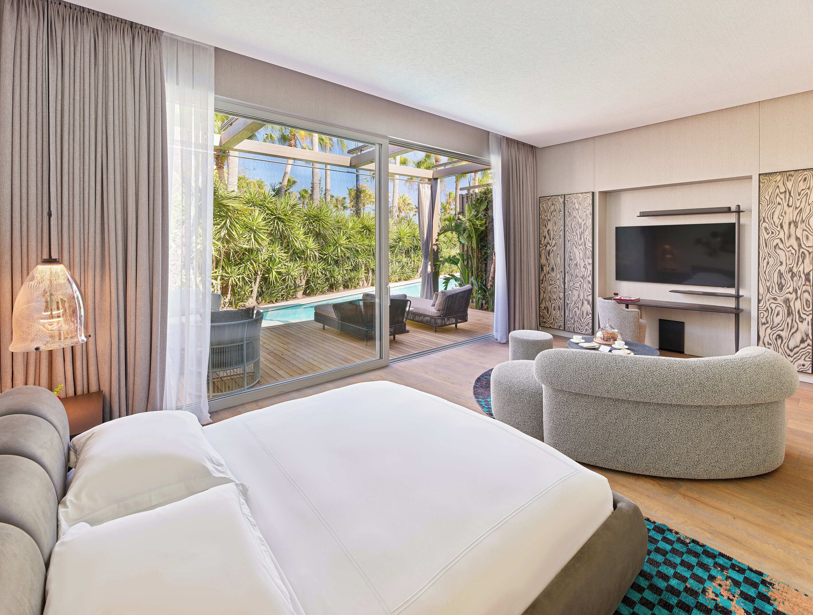 Laguna Private Grand Suite Swim Up Terrace | 1 dormitorio, sábanas italianas Frette, ropa de cama de alta calidad