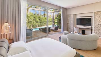 Laguna Private Grand Suite Swim Up Terrace | 1 dormitorio, sábanas italianas Frette, ropa de cama de alta calidad