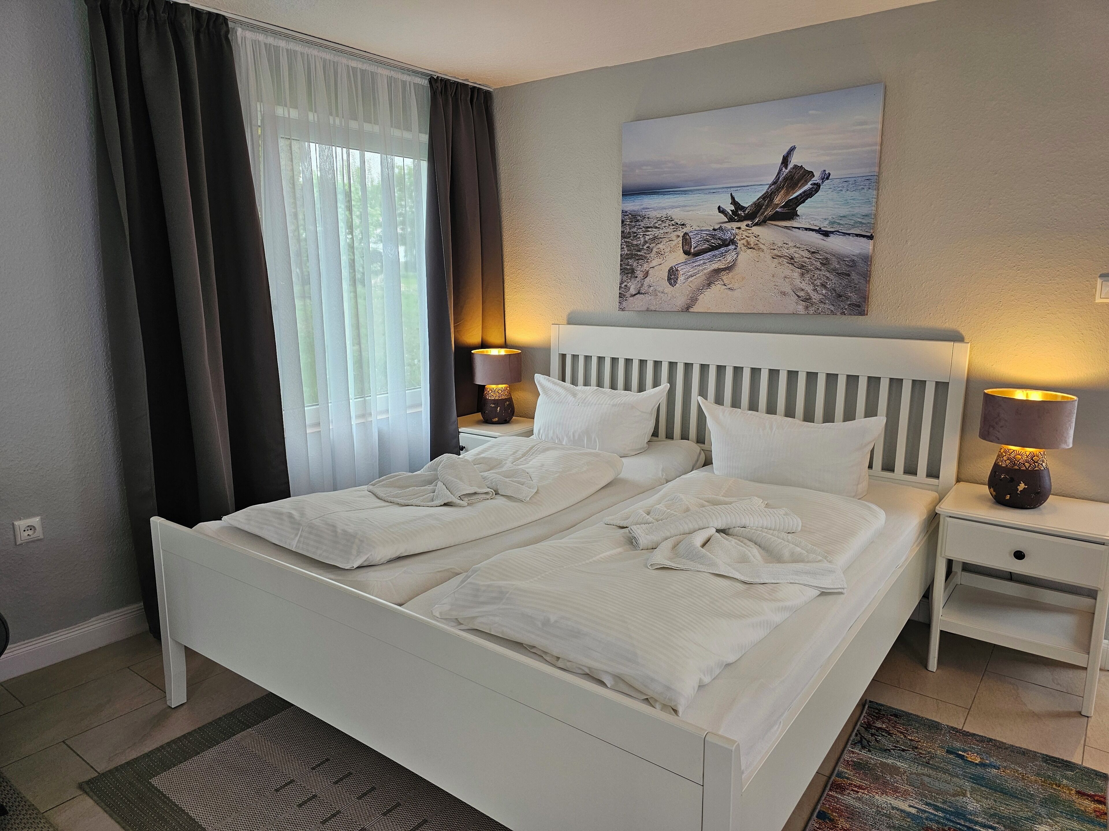 Ferienbungalow Oase, Tarnewitzer Straße 15 | Blackout drapes, iron/ironing board, free WiFi, bed sheets