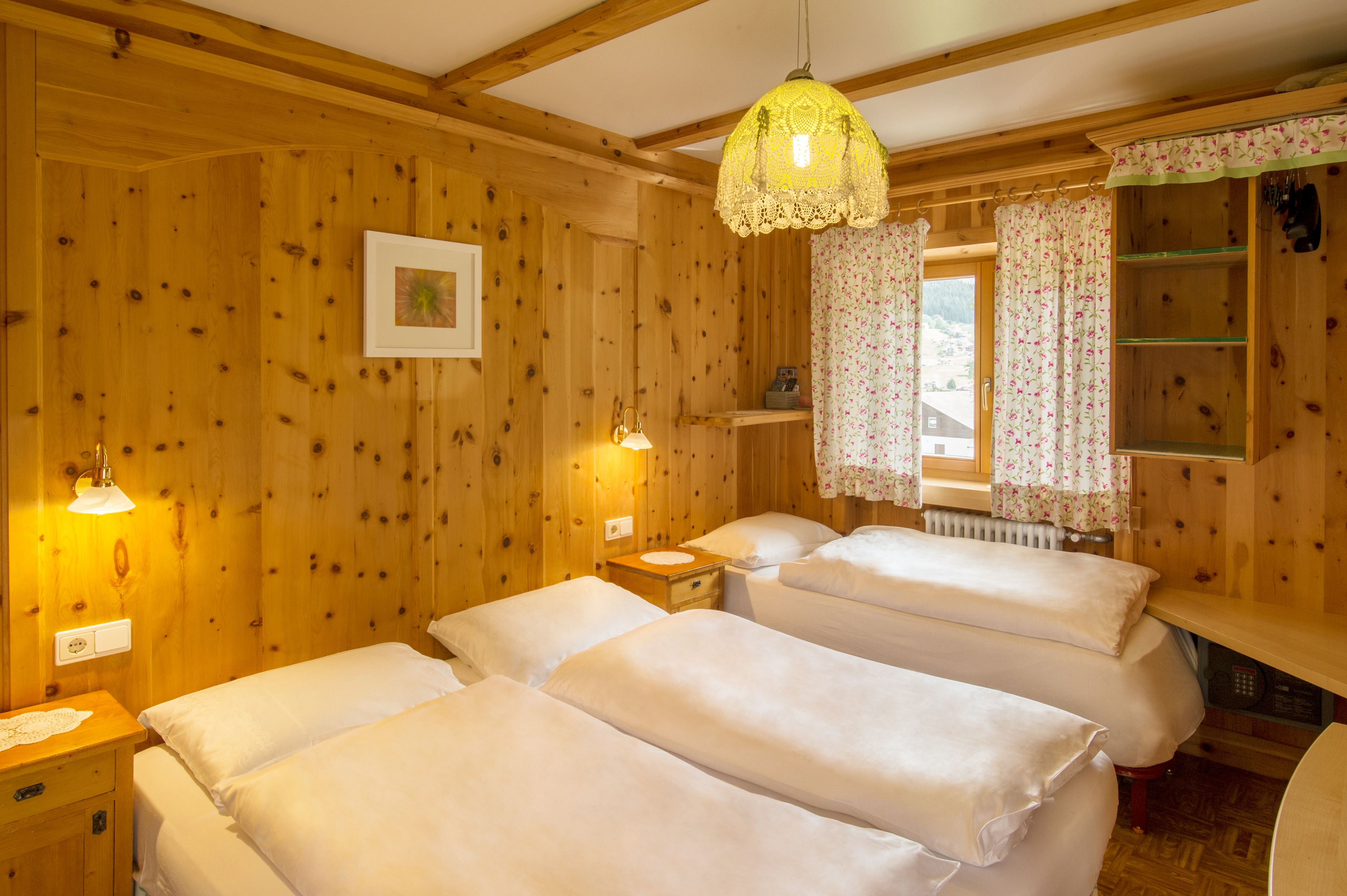 triple room, balcony, mountain view | in-room safe, desk, iron/ironing board, bed sheets