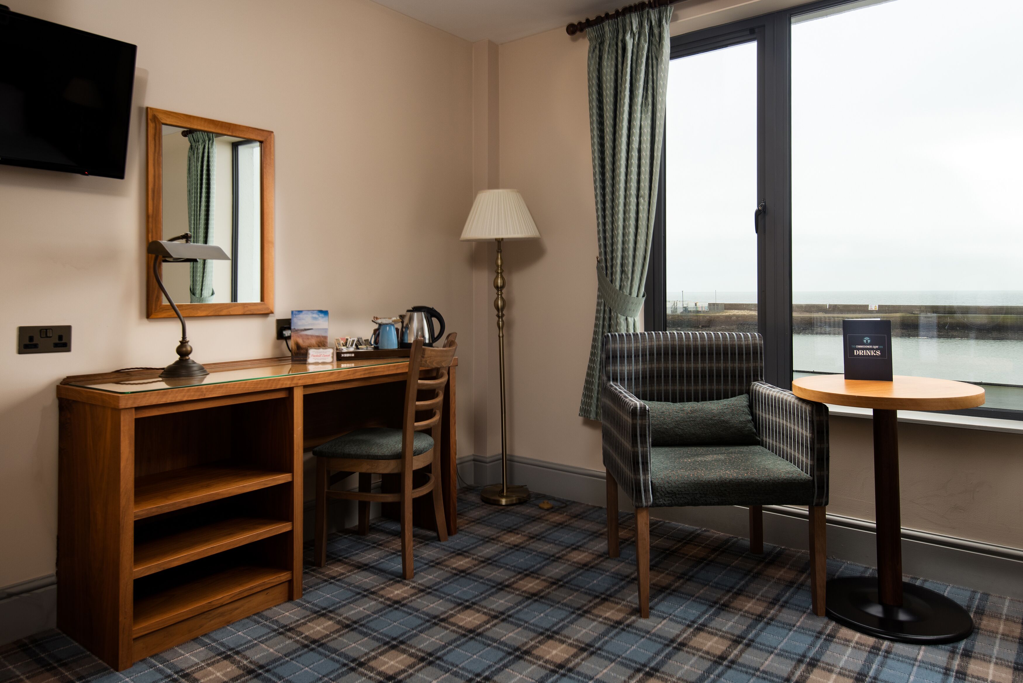 Double or Twin Room (Sea View) | In-room safe, desk, free WiFi, bed sheets